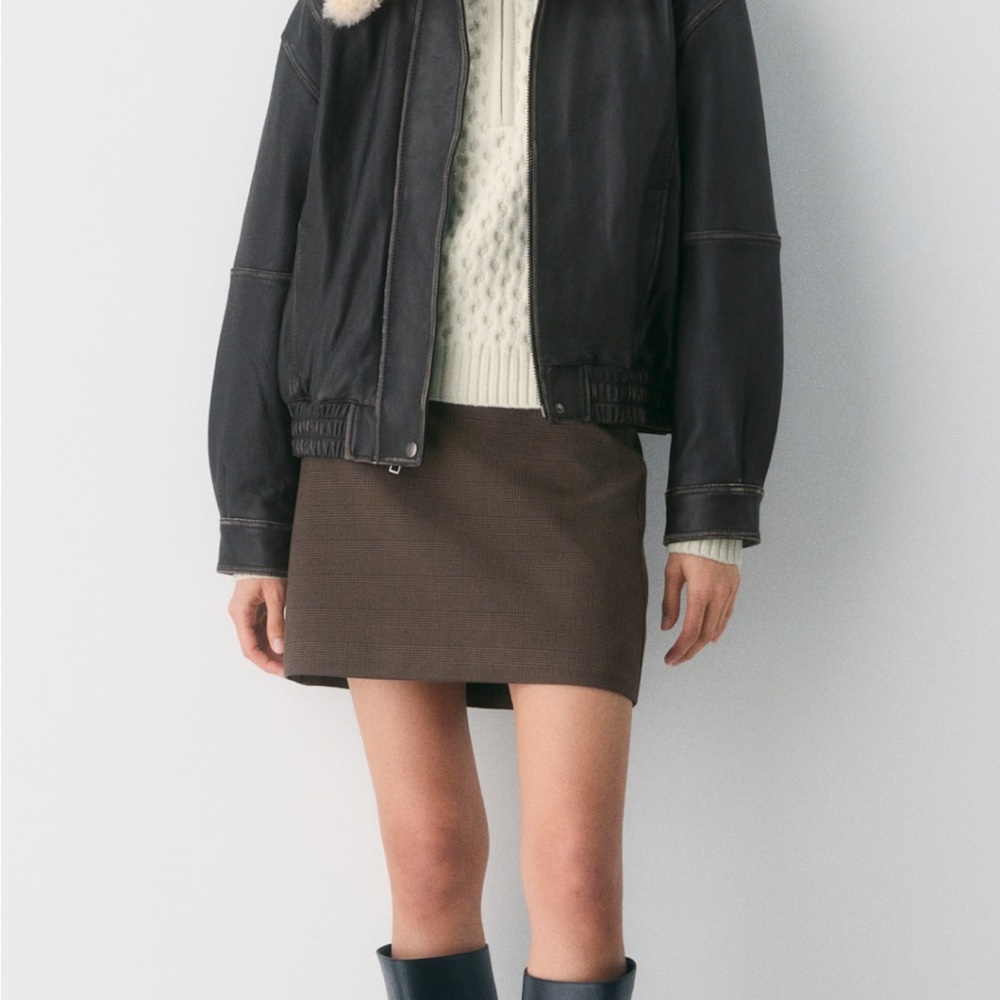 Aritzia / Wilfred - Classic Mini Skirt in Merle Chk Cl Tp/h Ch (00)
